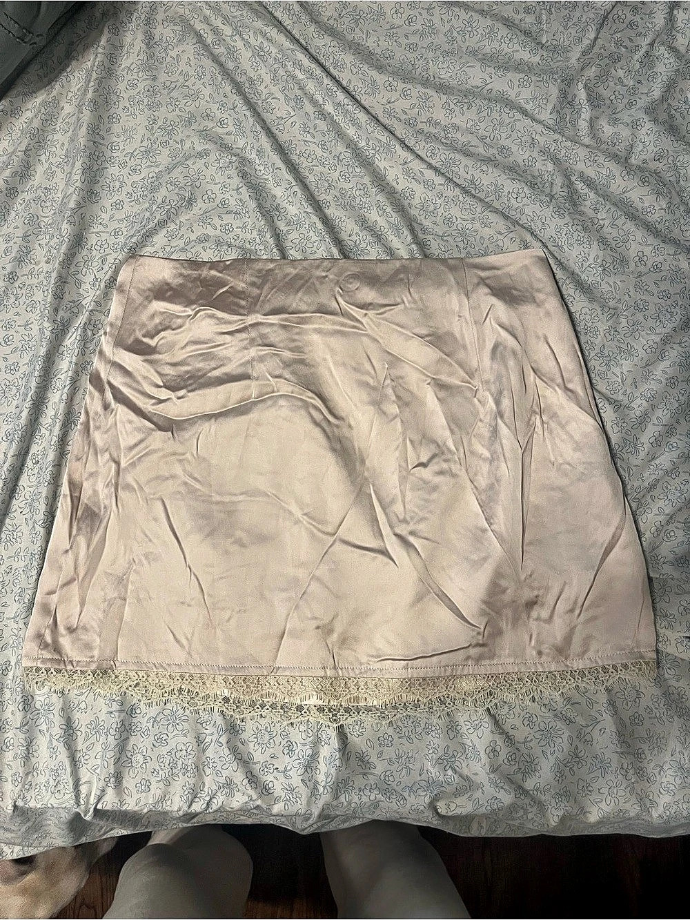 Princess Polly Mavie Satin Set Champagne Mini Skirt